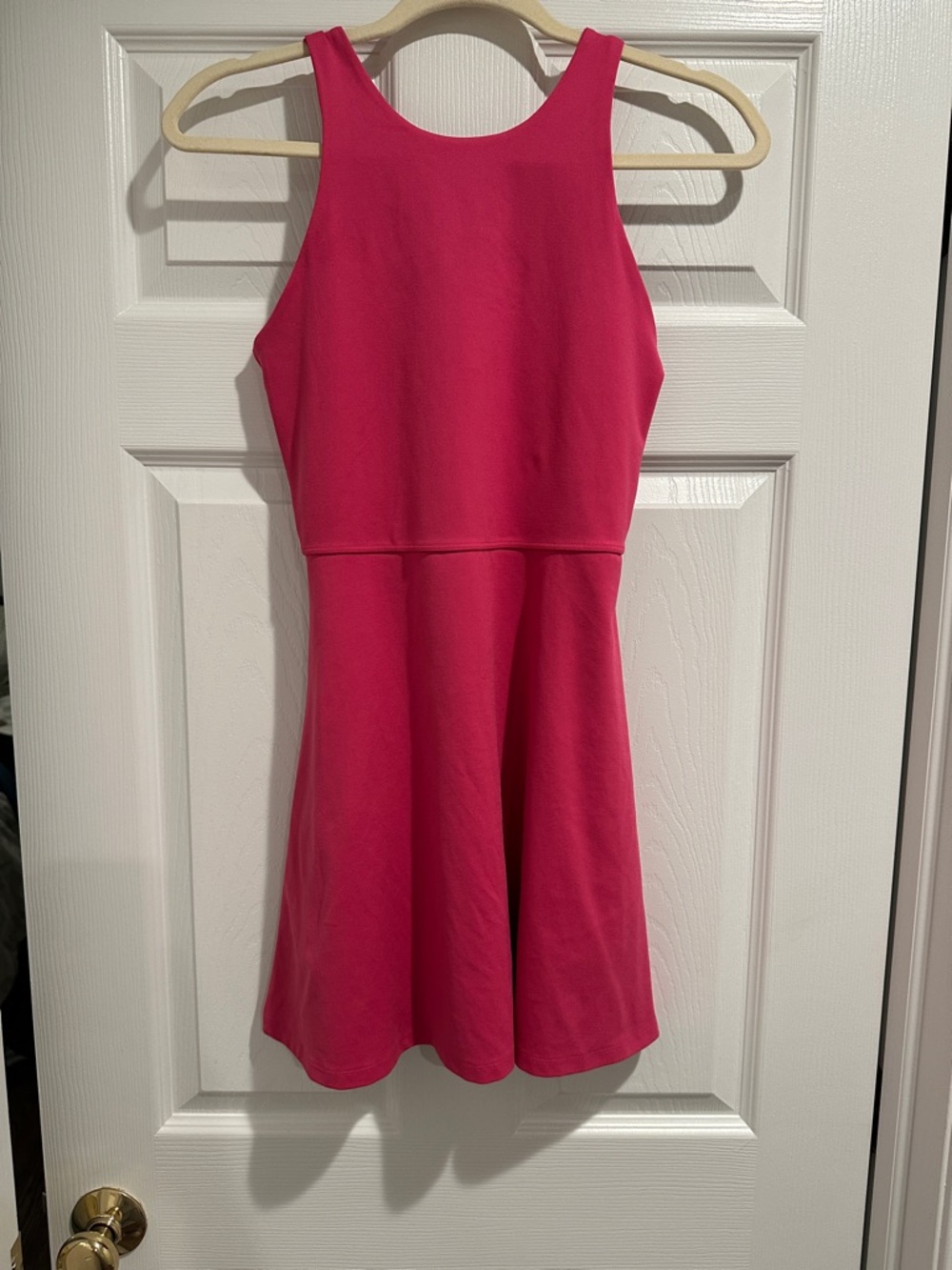Athleta Hot Pink Sleeveless Fit-and-Flare Dress
